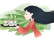 Córka mistrza Tao Li podaje gościom herbatę